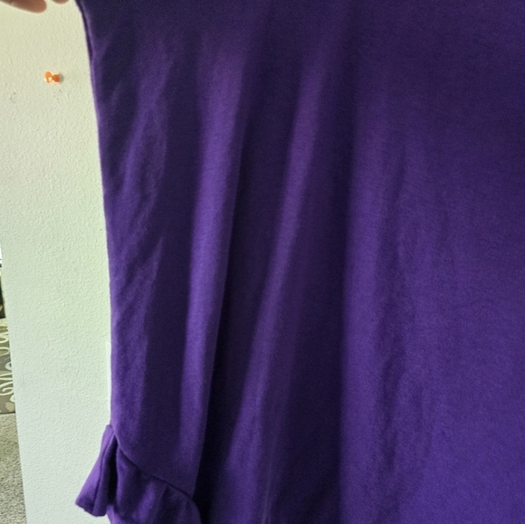 Lane Bryant Blouse Sz 26/28 Plus Women Purple Stretchy Casual - Picture 9 of 10